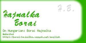 hajnalka borai business card